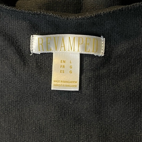 3/$30 Revamped | Black Padded Sleeveless Crop Top | Size L - Picture 5 of 10